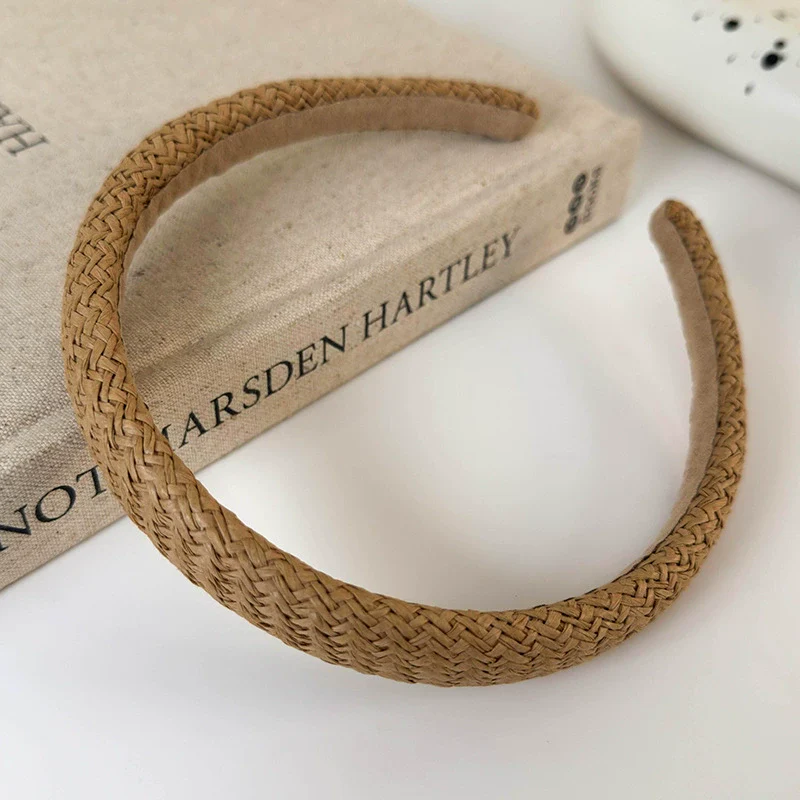 Women's Handmade Grass Hairband Geometric Retro Allmatch Holiday Style Solid Color - Image 7