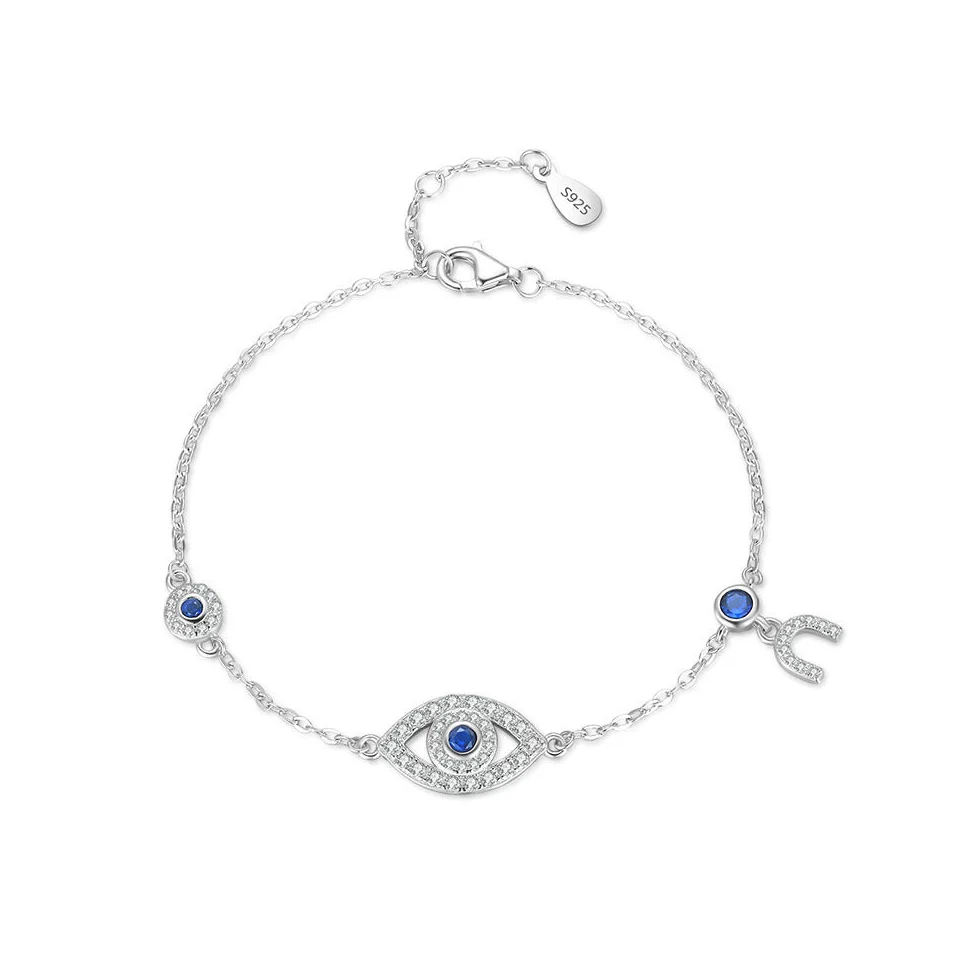 Women's Hip Hop Style S925 Sterling Silver U Shape Bracelet With Diamond Treatment - Image 4