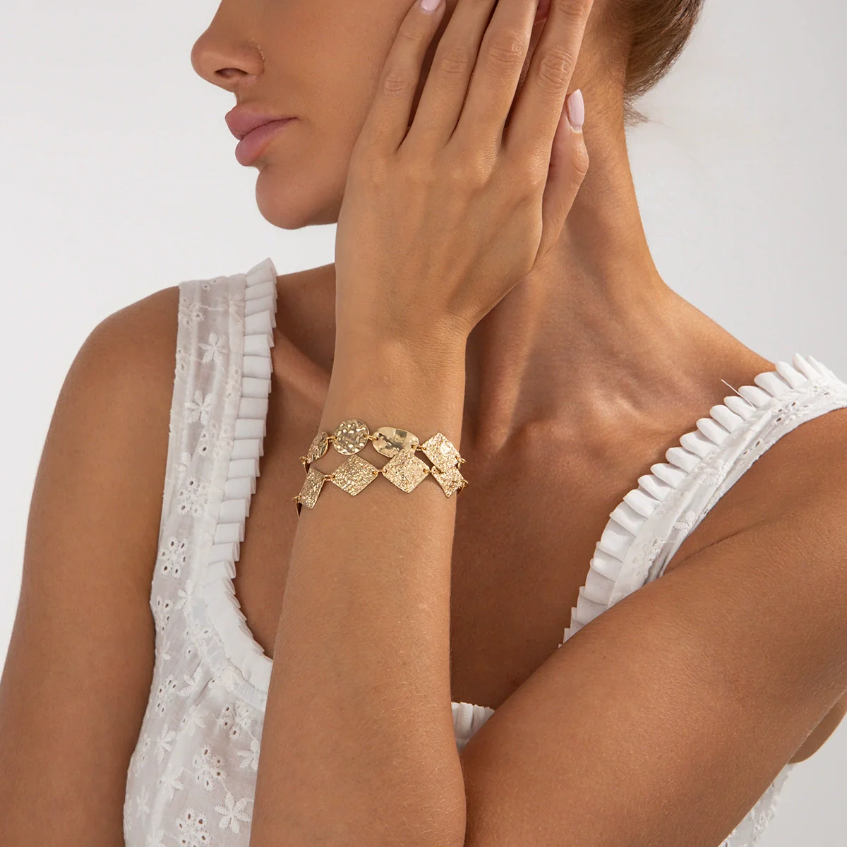 Women's Iron Geometric Bracelet With Electroplating Jewelry - Image 3