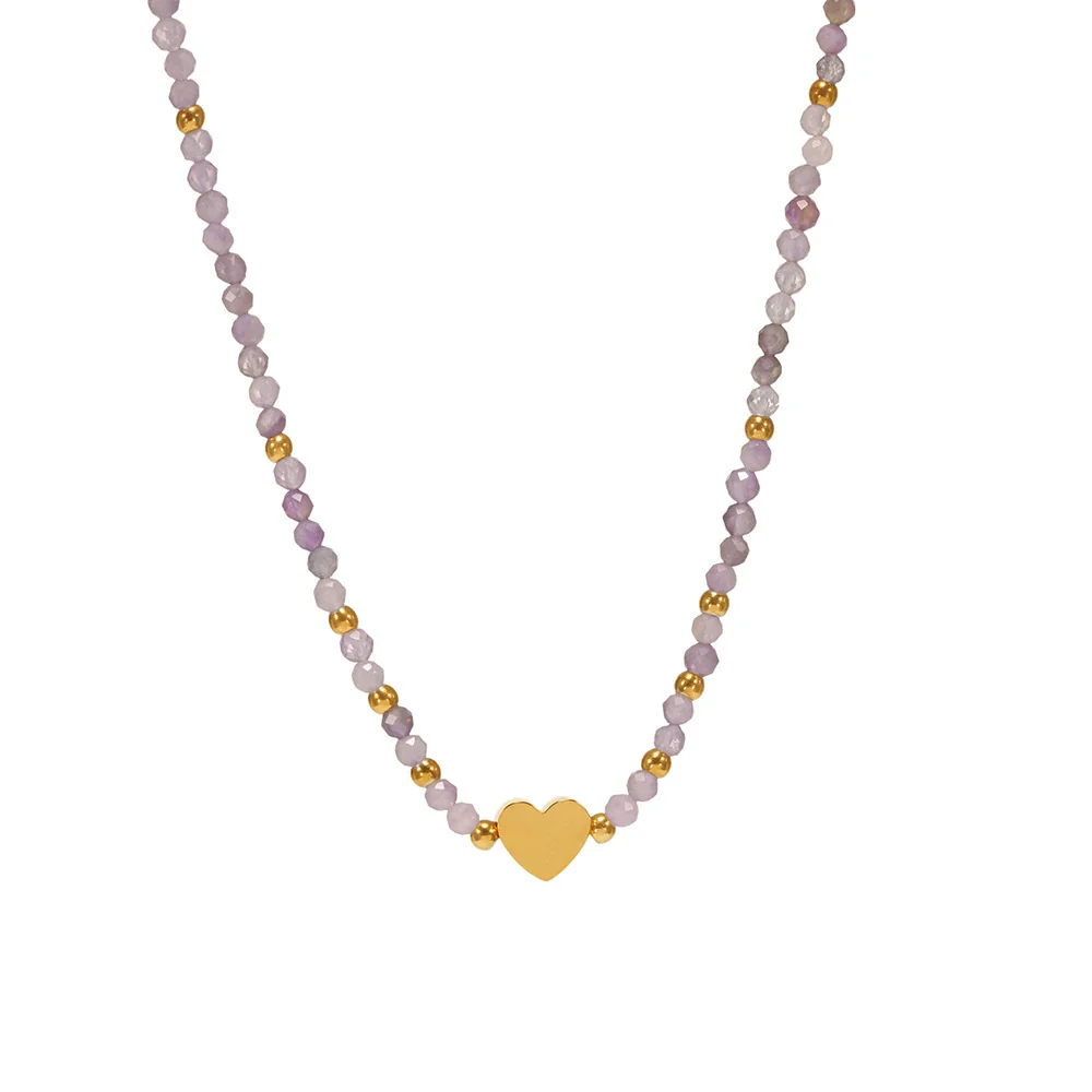 Women's Jewelry Ferris Wheel Clavicle Chain With Natural Stone Spacer Beads And Freshwater Pearl Stainless Steel And Titanium Steel Geometric Electroplated - Image 5