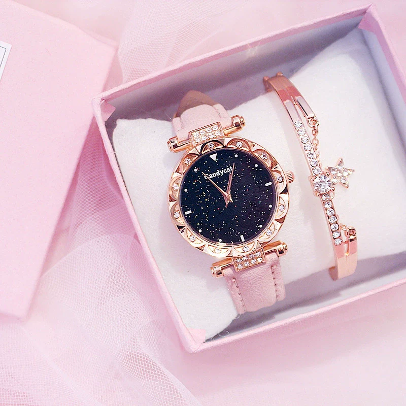 Women's Leisure Alloy And Imitation Leather Round Dial Watch With Ordinary Glass Mirror Spiral Crown And Pin Buckle - Image 2