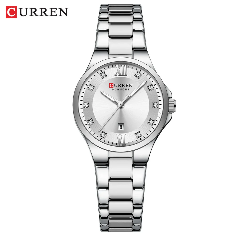 Women's Leisure Alloy And Stainless Steel Rhinestone Round Dial Quartz Watch - Image 7