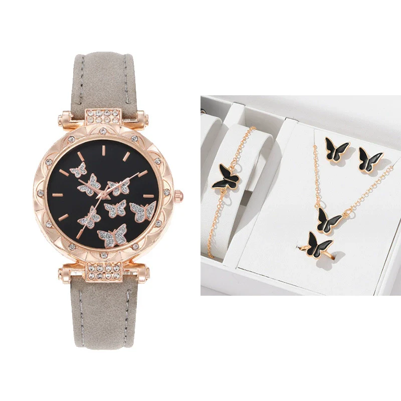 Women's Leisure Alloy Case Imitation Leather Strap Round Dial Wrist Watch - Image 14