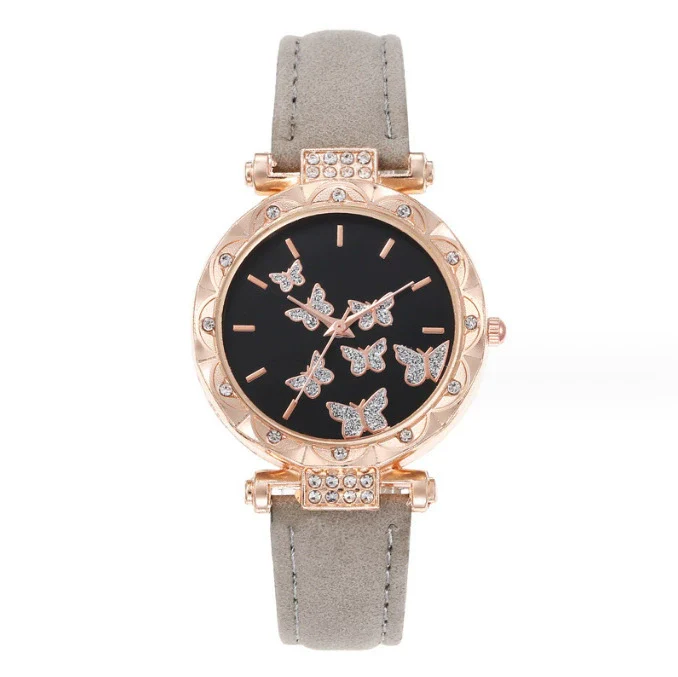 Women's Leisure Alloy Case Imitation Leather Strap Round Dial Wrist Watch - Image 8