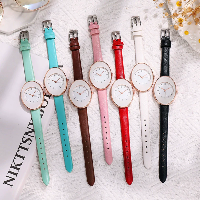 Women's Leisure Alloy Case Quartz Watch With Imitation Leather Strap And Stainless Steel Clasp Round Dial - Image 4
