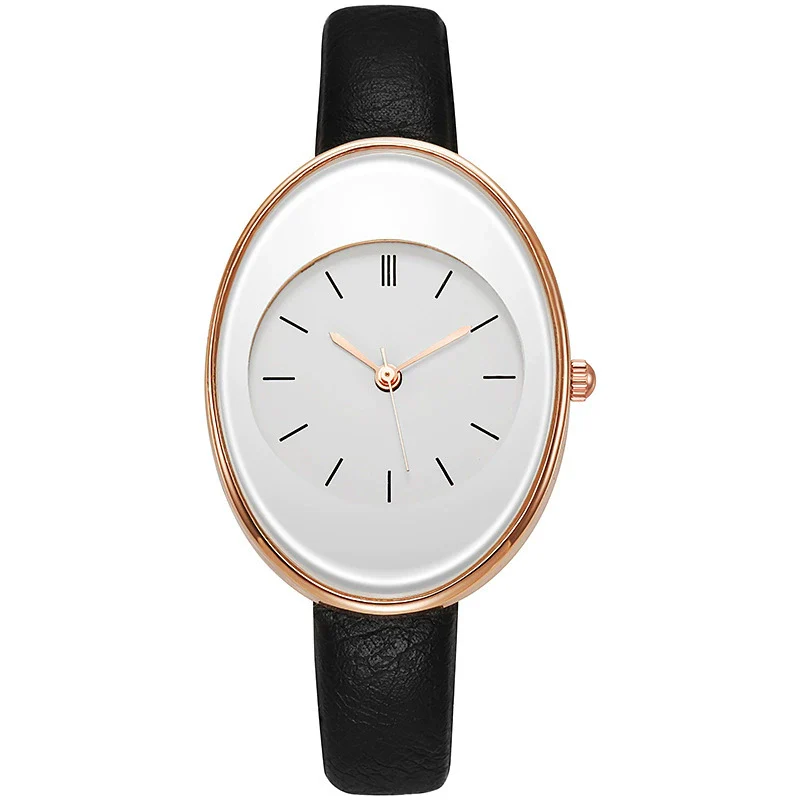 Women's Leisure Alloy Case Quartz Watch With Imitation Leather Strap And Stainless Steel Clasp Round Dial - Image 5
