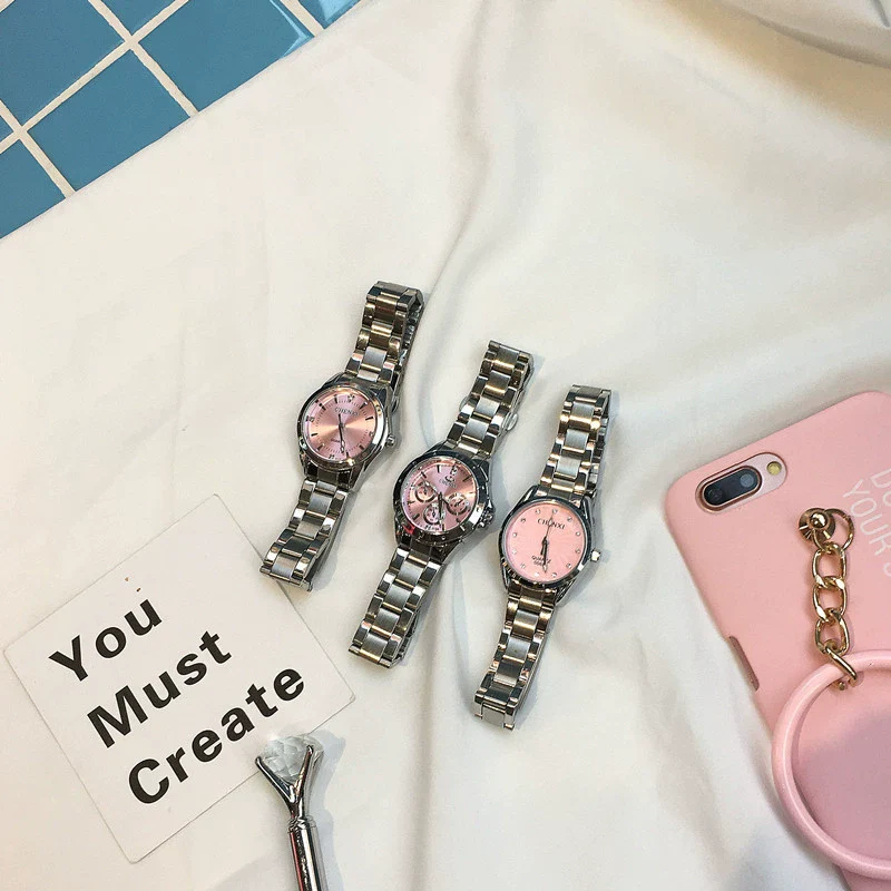 Women's Leisure Alloy Case Stainless Steel Strap Round Dial Quartz Watch - Image 2