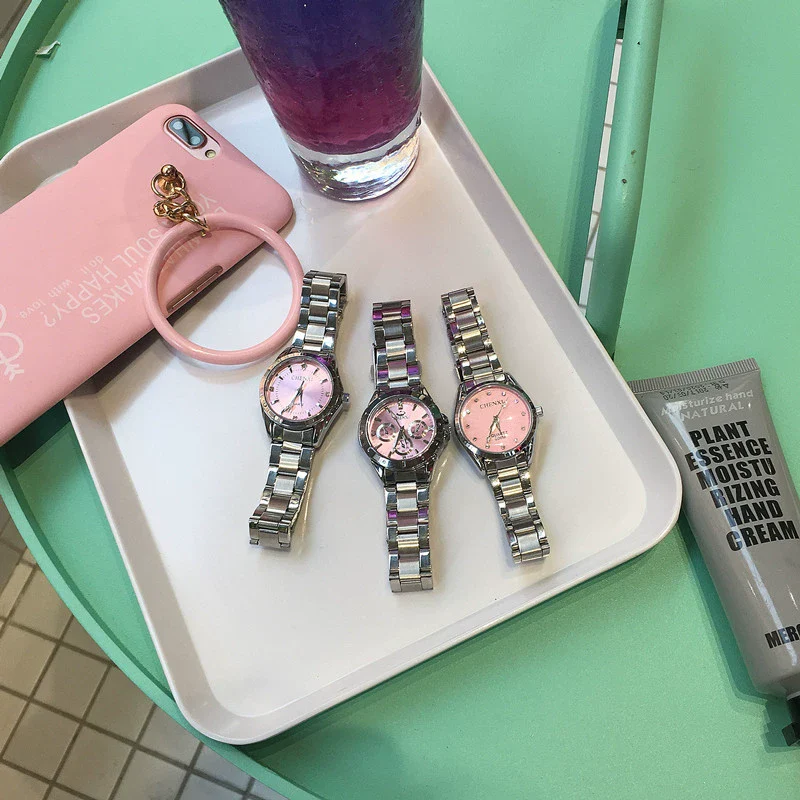 Women's Leisure Alloy Case Stainless Steel Strap Round Dial Quartz Watch - Image 3