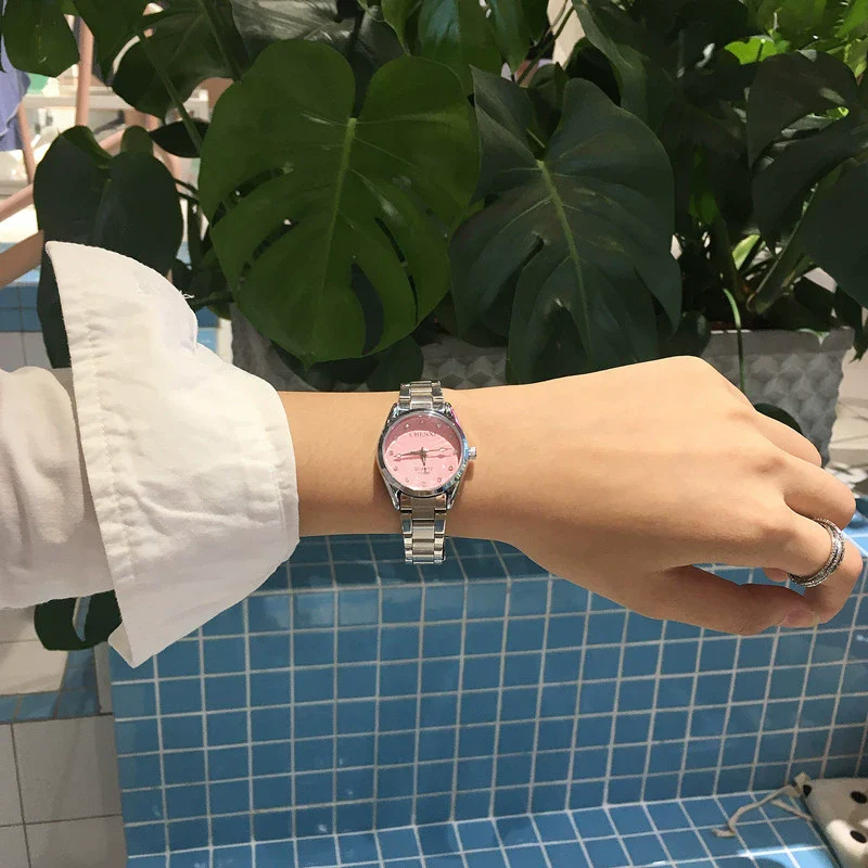 Women's Leisure Alloy Case Stainless Steel Strap Round Dial Quartz Watch - Image 6