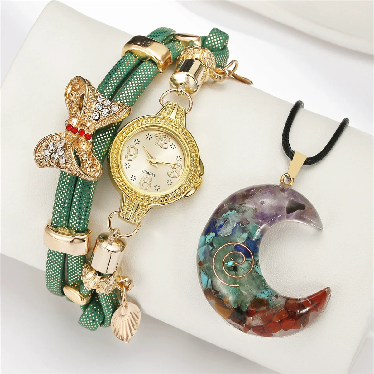Women's Leisure Bracelet Watch With Alloy Case Pu Strap And Round Dial - Image 6