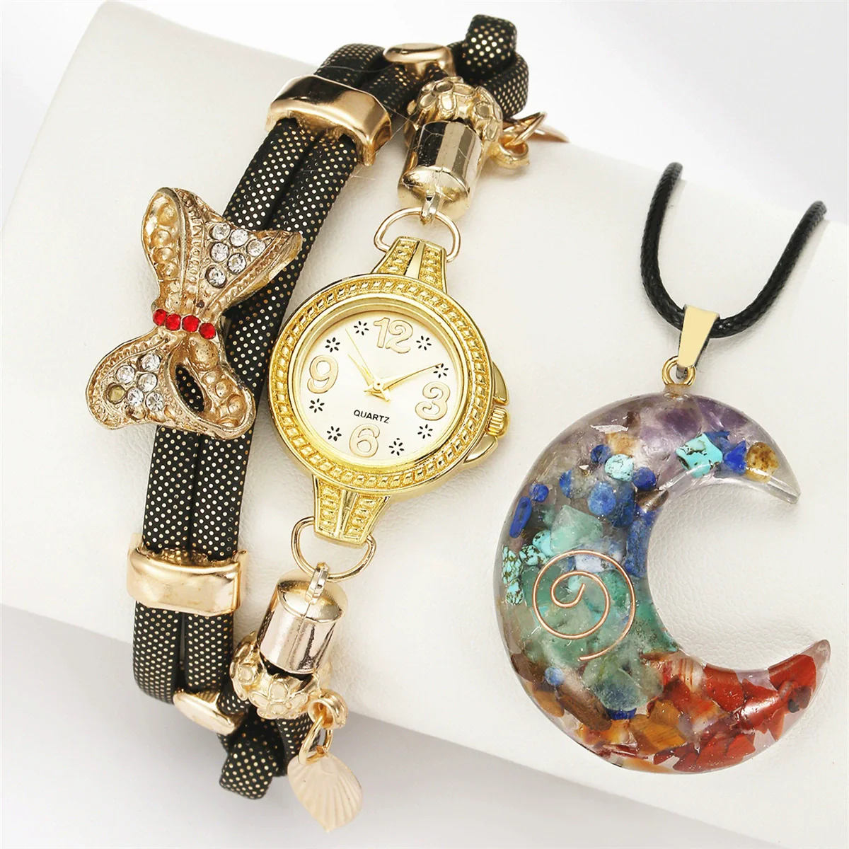 Women's Leisure Bracelet Watch With Alloy Case Pu Strap And Round Dial - Image 7