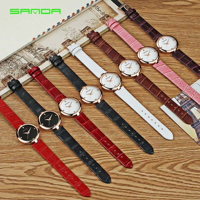Women's Leisure Fashion Watch Zinc Alloy Case Pu Strap Round Dial Horseshoe Buckle Waterproof - Image 4