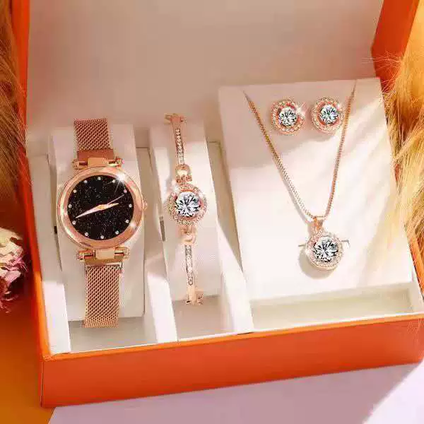 Women's Leisure Style Alloy Band Round Dial Watch With Stainless Steel Clasp - Image 5