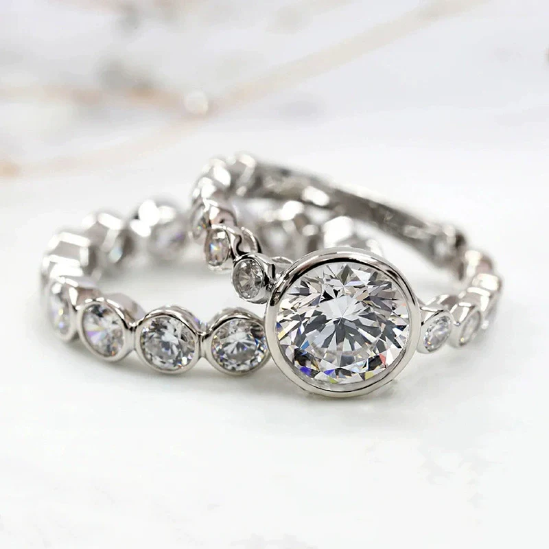 Women's Light Luxury Geometric Copper Ring With Zirconia Design - Image 2