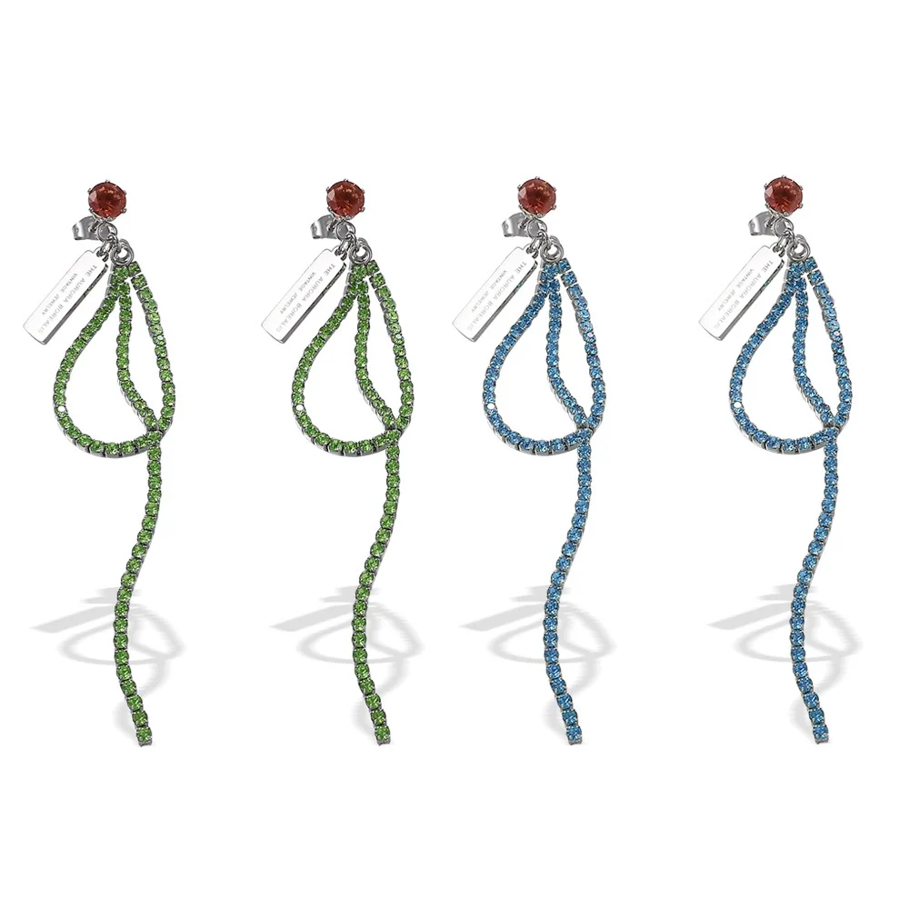 Women's Light Luxury Versatile Earrings Titanium Steel Zircon Electroplating - Image 5