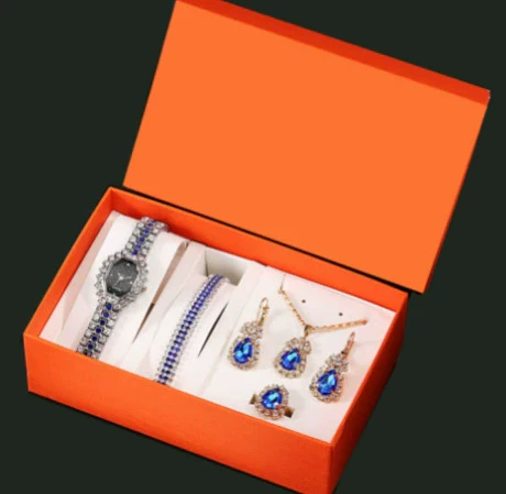 Women's Luxury Compact Diamond Shaped Quartz Watch Set With Stainless Steel Strap And Alloy Case - Image 10
