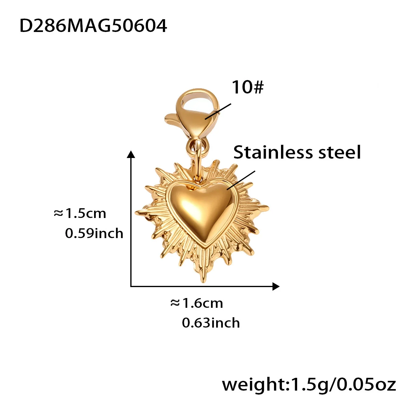 Women's Luxury Ferris Wheel Heart Cross Necklace With Geometric Pattern Made Of Stainless Steel Zircon Enamel Glaze And Titanium Steel Electroplated - Image 10