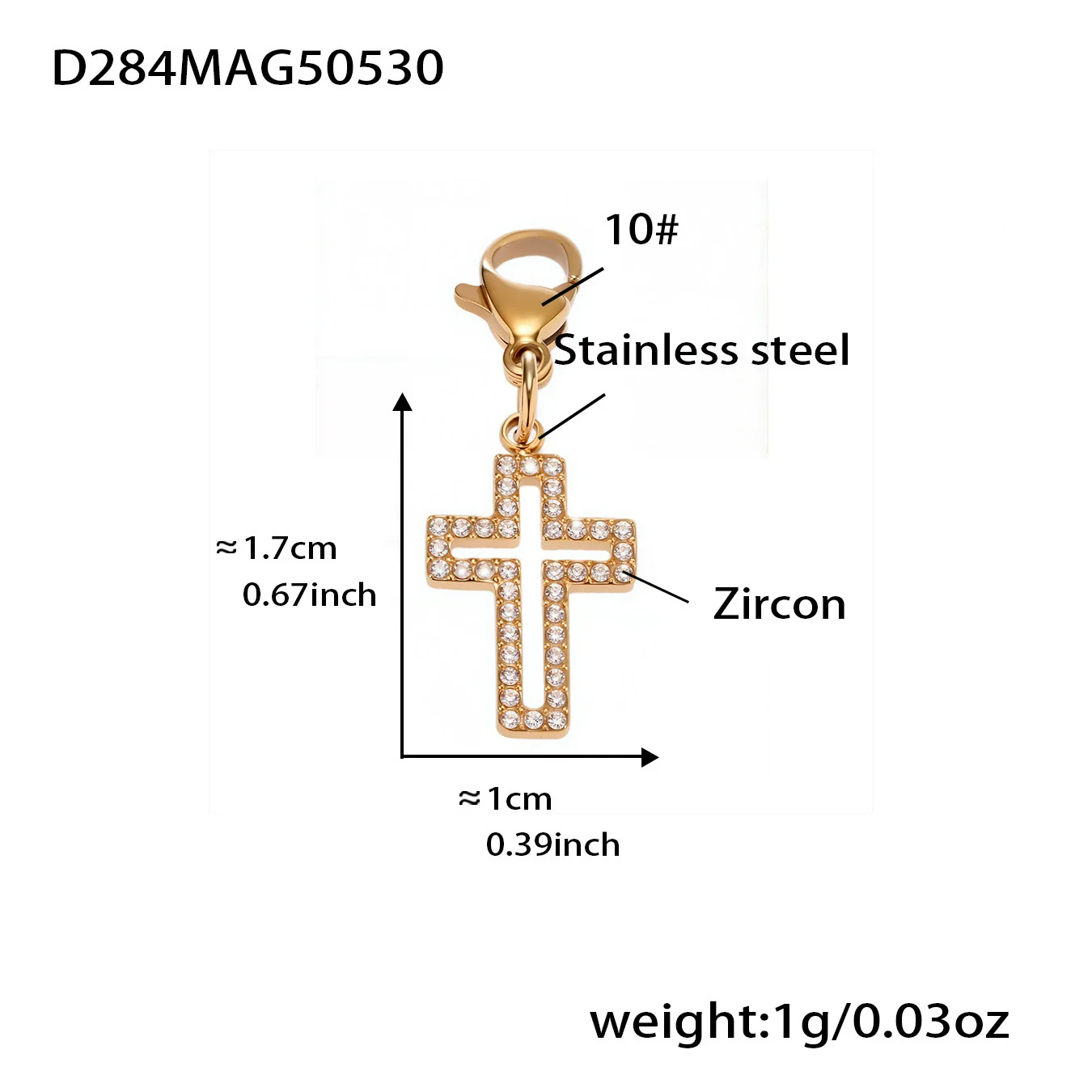 Women's Luxury Ferris Wheel Heart Cross Necklace With Geometric Pattern Made Of Stainless Steel Zircon Enamel Glaze And Titanium Steel Electroplated - Image 9