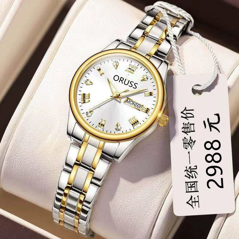 Women's Luxury Nonmechanical Quartz Watch Alloy Case And Strap Round Dial Leisure Style Waterproof Luminous - Image 10