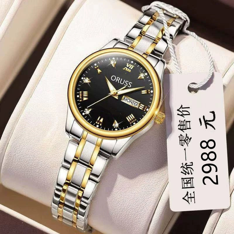 Women's Luxury Nonmechanical Quartz Watch Alloy Case And Strap Round Dial Leisure Style Waterproof Luminous - Image 11