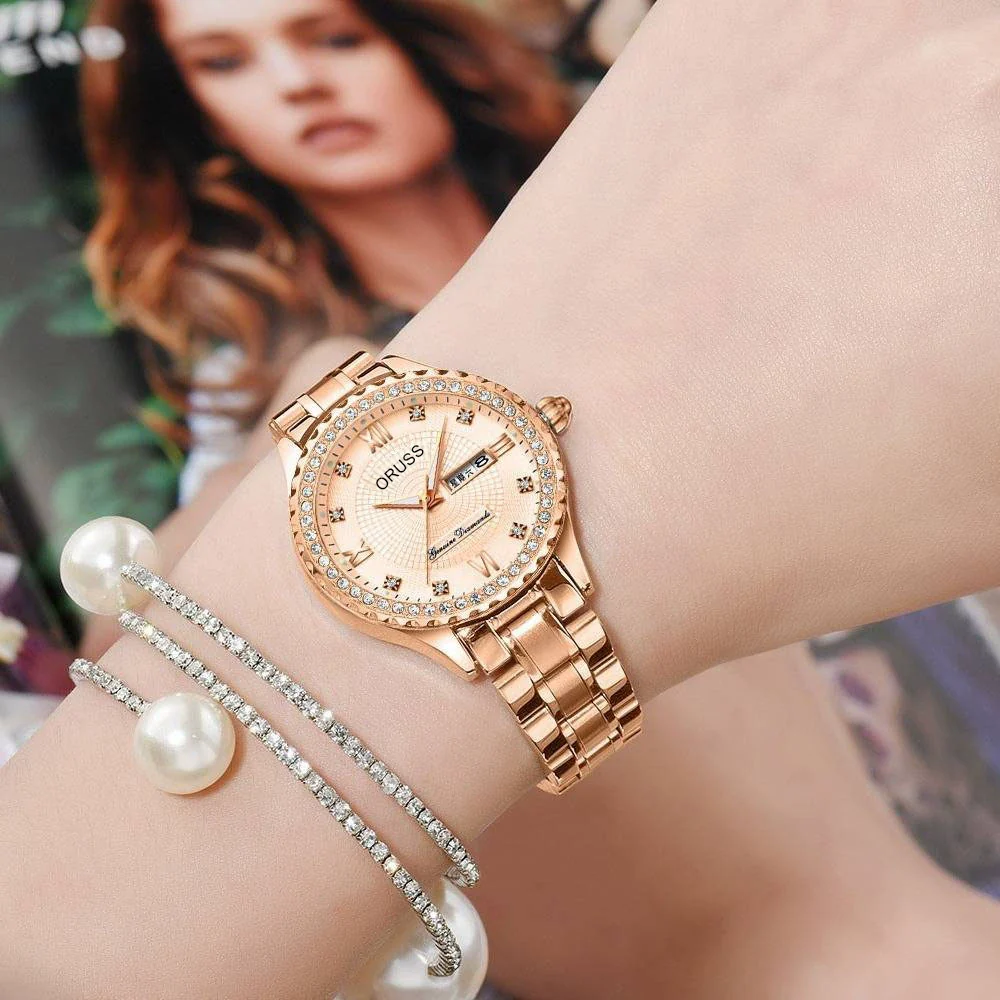 Women's Luxury Nonmechanical Quartz Watch Alloy Case And Strap Round Dial Leisure Style Waterproof Luminous - Image 6