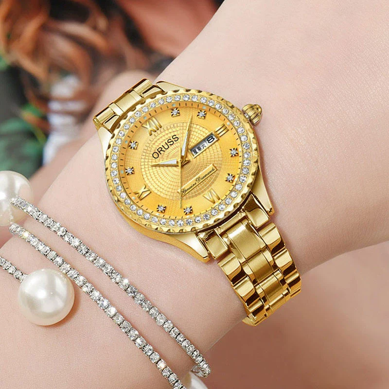 Women's Luxury Nonmechanical Quartz Watch Alloy Case And Strap Round Dial Leisure Style Waterproof Luminous - Image 7