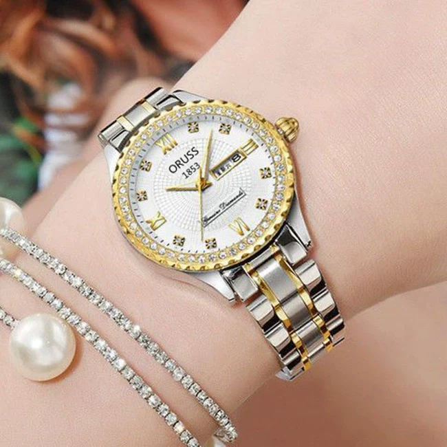 Women's Luxury Nonmechanical Quartz Watch Alloy Case And Strap Round Dial Leisure Style Waterproof Luminous - Image 8