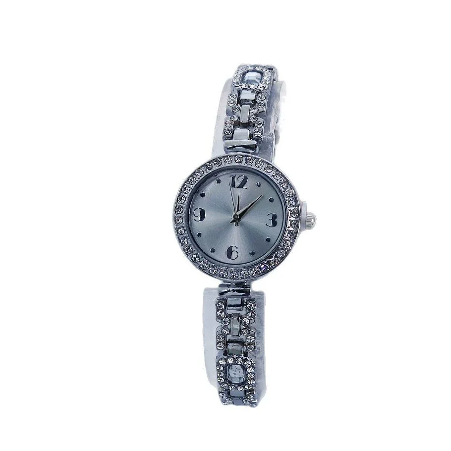 Women's Luxury Quartz Bracelet Watch Alloy Round Diamond - Image 5