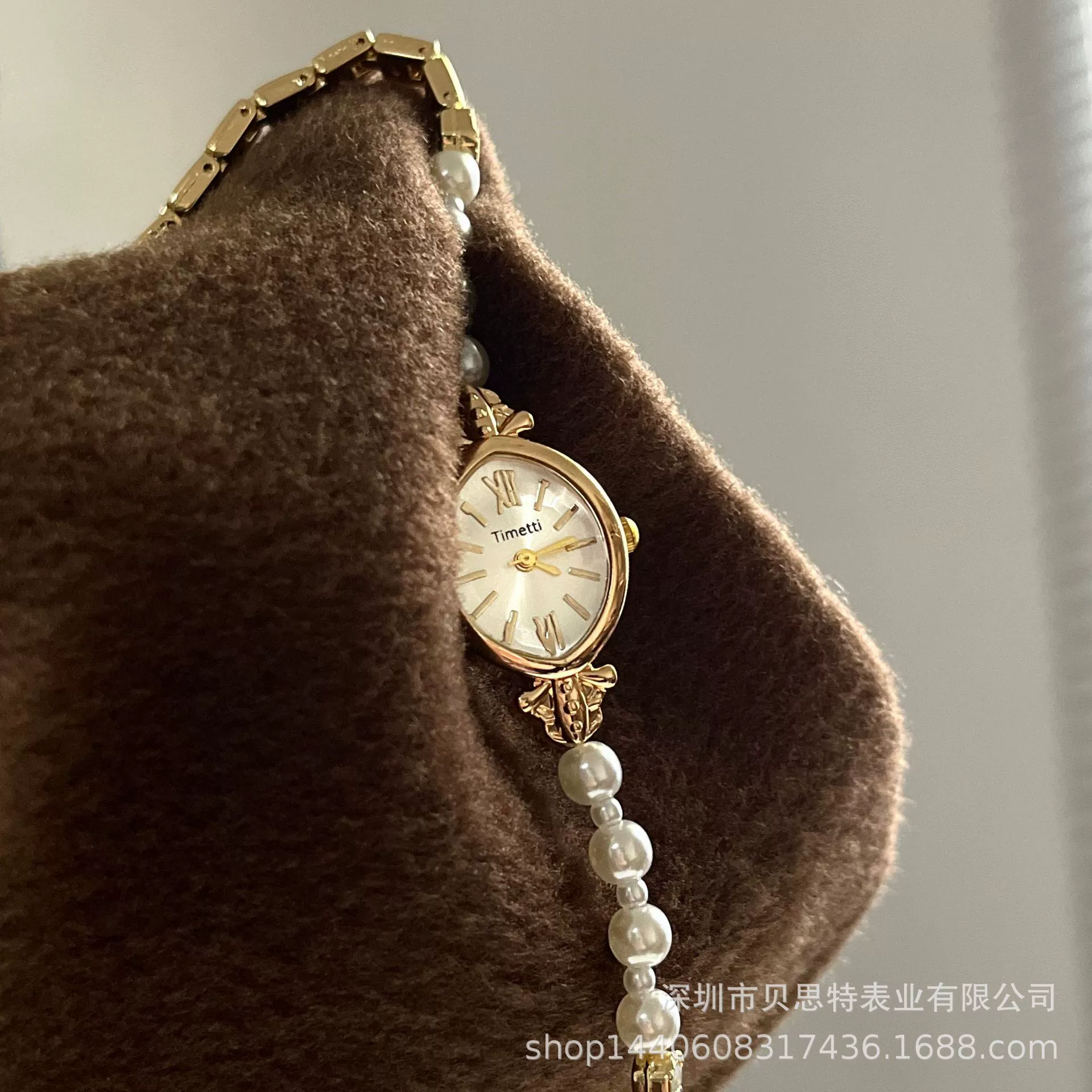 Women's Luxury Quartz Watch With Natural Freshwater Pearl Stainless Steel Strap Alloy Case Rose Gold Buckle And Round Dial - Image 3