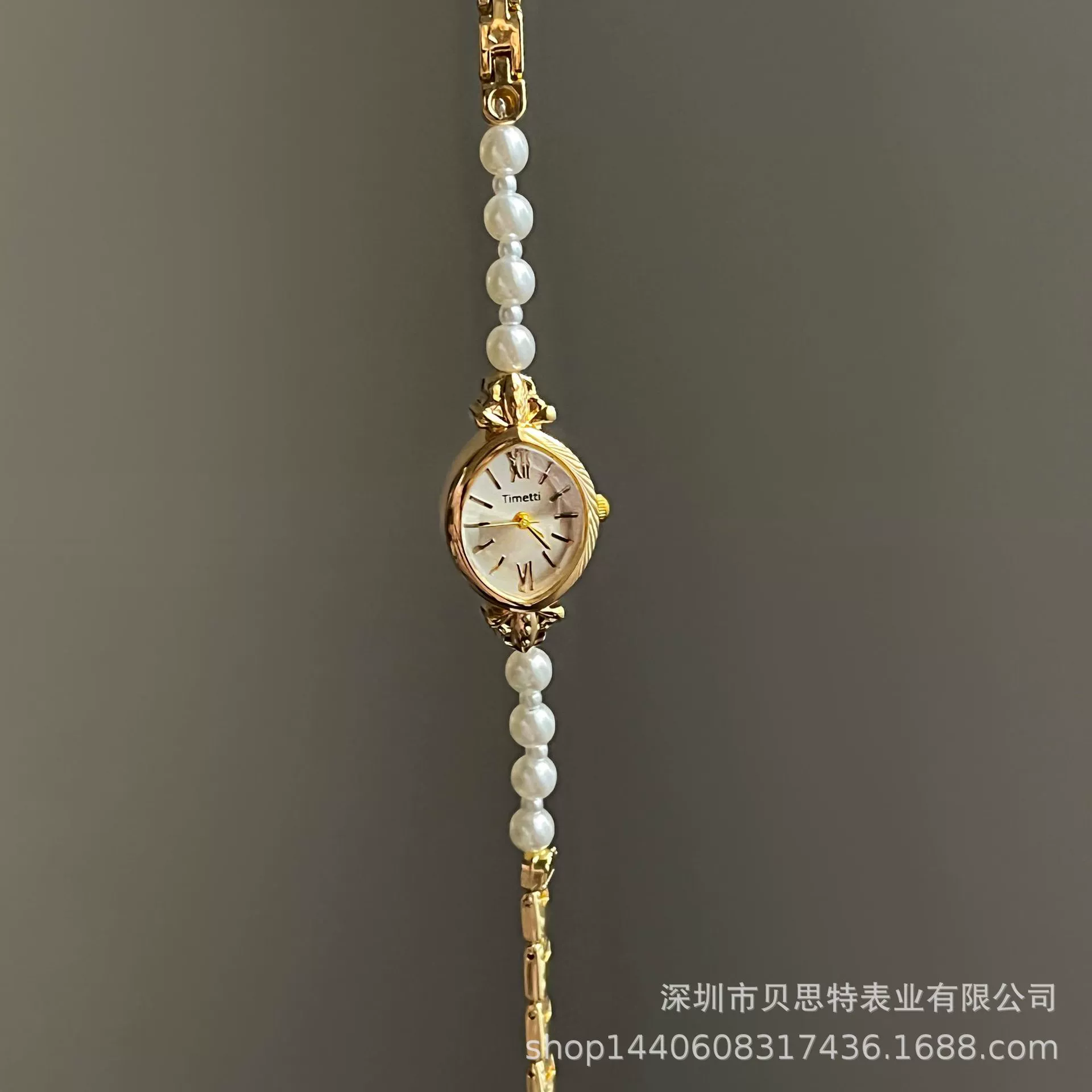 Women's Luxury Quartz Watch With Natural Freshwater Pearl Stainless Steel Strap Alloy Case Rose Gold Buckle And Round Dial - Image 5