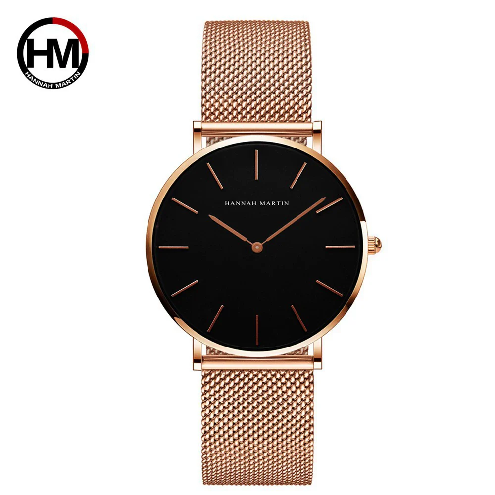 Women's Luxury Slim Waterproof Watch With Stainless Steel Mesh Strap And Round Dial - Image 11