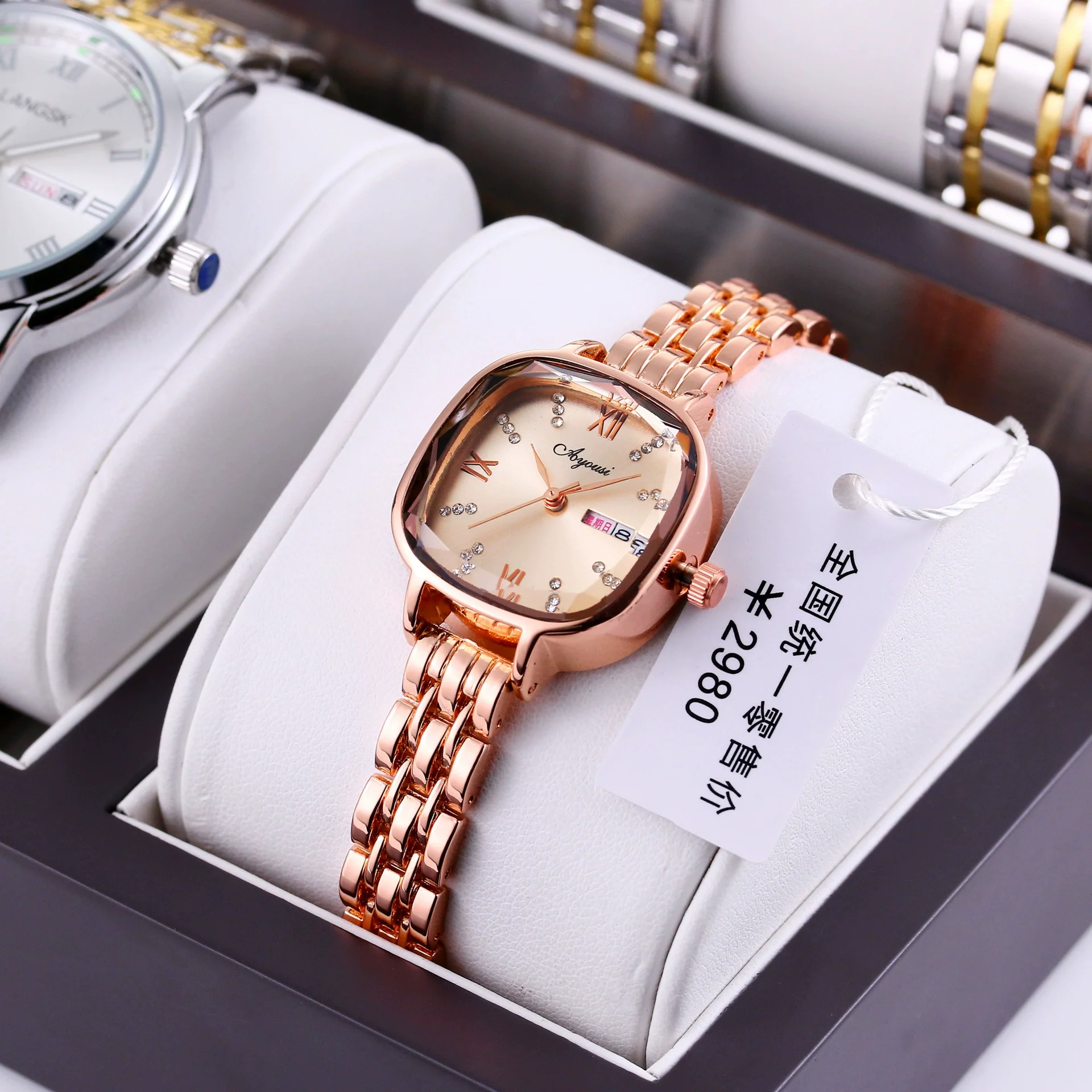 Women's Luxury Square Alloy Quartz Waterproof Watch - Image 4
