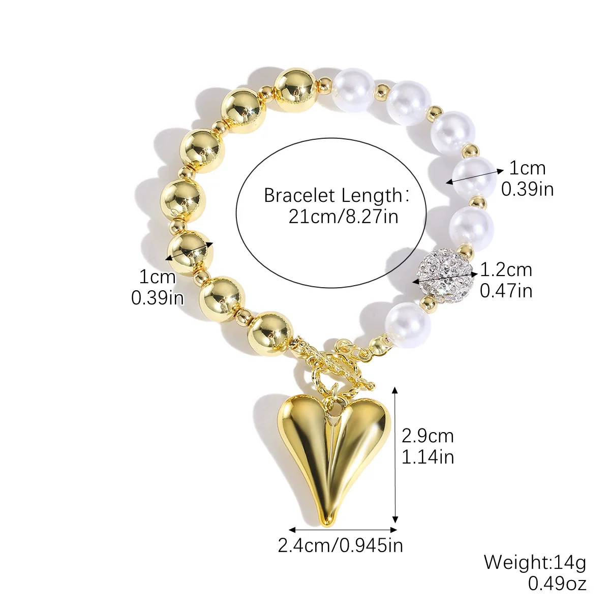 Women's Metal And Porcelain Heart Shape Love Pendant Clavicle Chain Necklace With Electroplating - Image 7