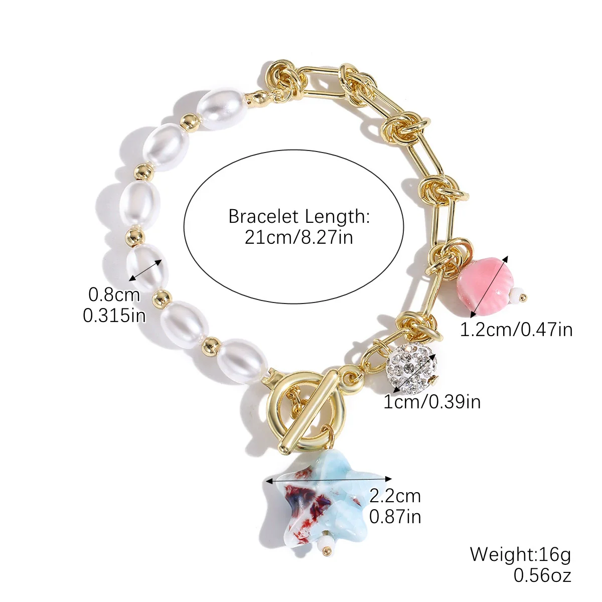 Women's Metal And Porcelain Heart Shape Love Pendant Clavicle Chain Necklace With Electroplating - Image 9