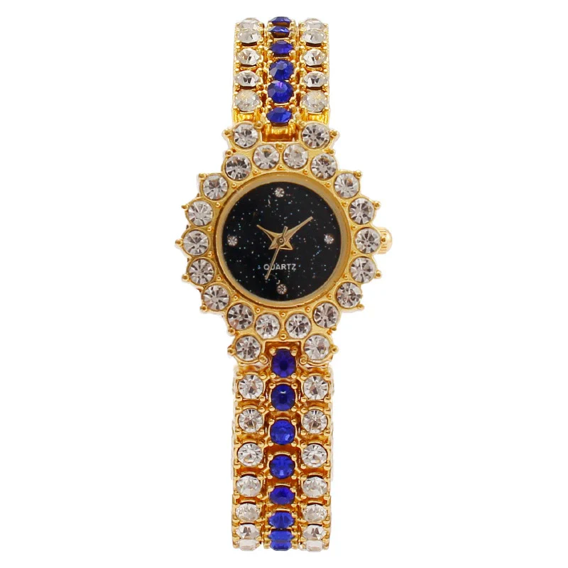 Women's Metal Copper Buckle Fashion Diamond Quartz Round Dial Watch - Image 9