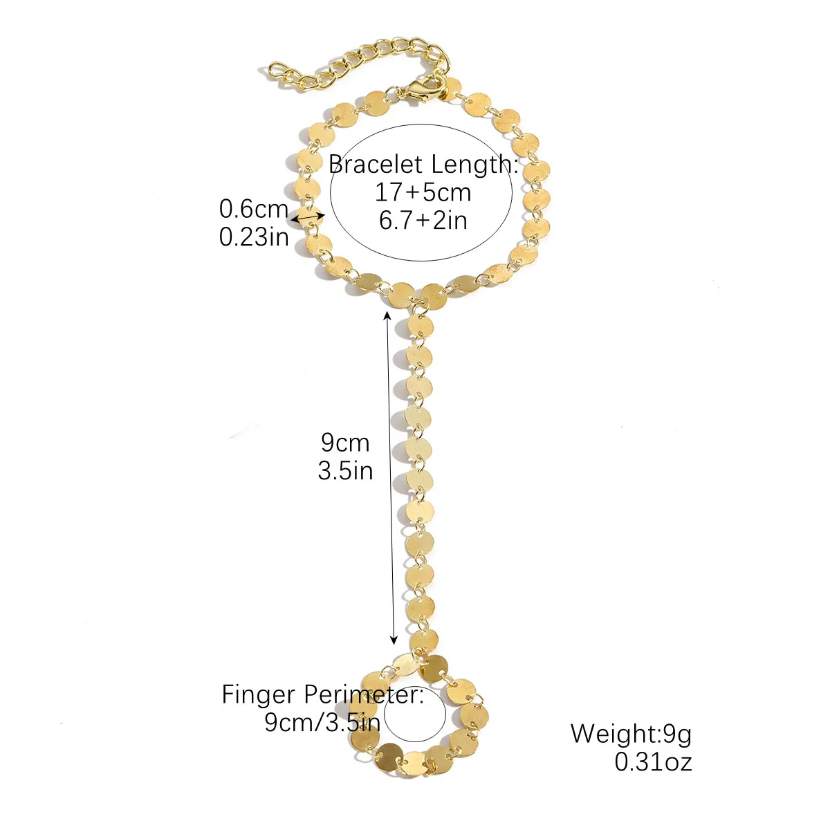 Women's Metal Finger Bracelet With Bow Drop Shape And Geometric Pattern Electroplated - Image 10