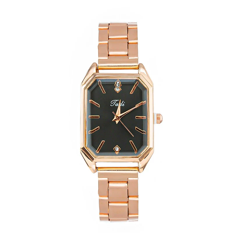 Women's Metal Square Leisure Quartz Wristwatch With Mineral Strengthened Glass Mirror - Image 5