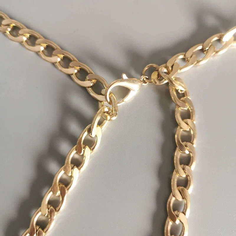 Women's Metal Waist Chain With Camellia Design Woven Style - Image 4