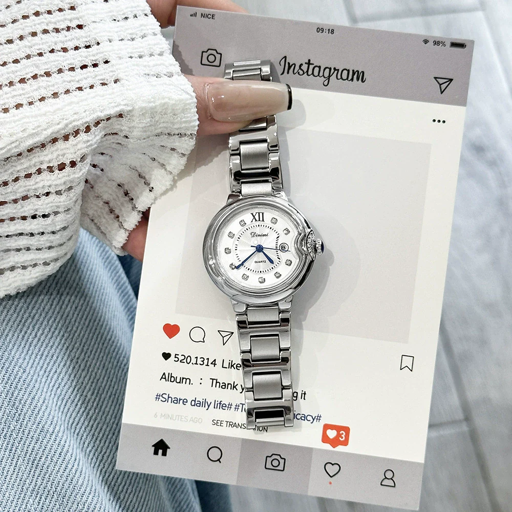 Women's Metal Watch Round Dial Leisure Style