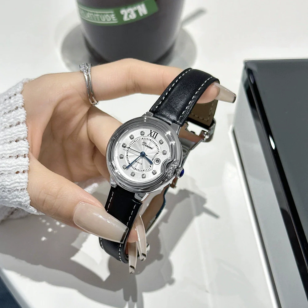 Women's Metal Watch Round Dial Leisure Style - Image 2