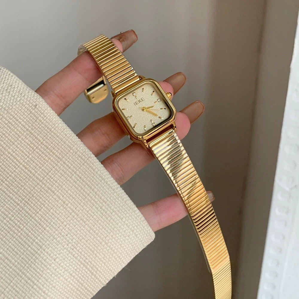 Women's Minimalist Cold Style Square Steel Band Quartz Watch - Image 5