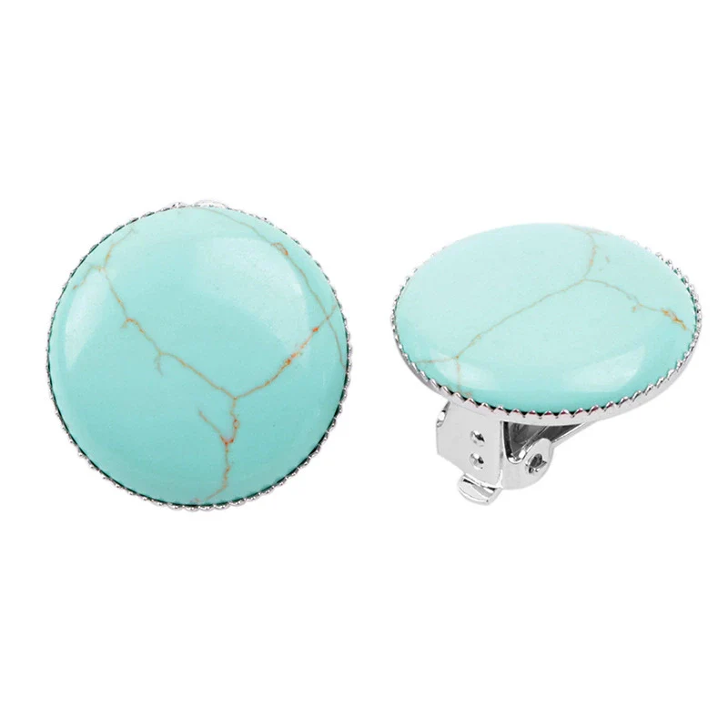 Women's Minimalist Natural Semi Precious Stone And Copper Accessories Earrings - Image 5