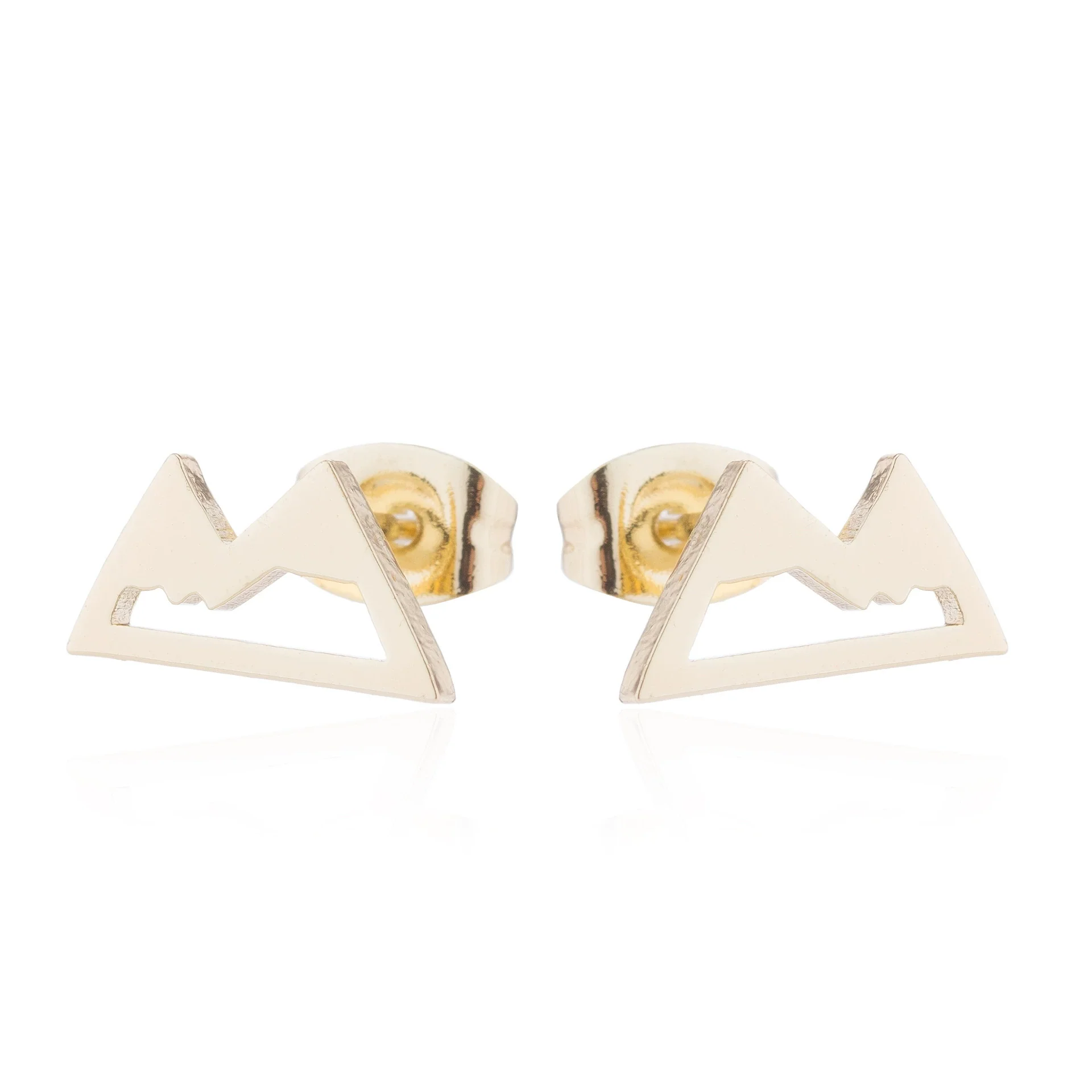Women's Minimalist Stainless Steel Geometric Triangle Earring With Electroplating - Image 5