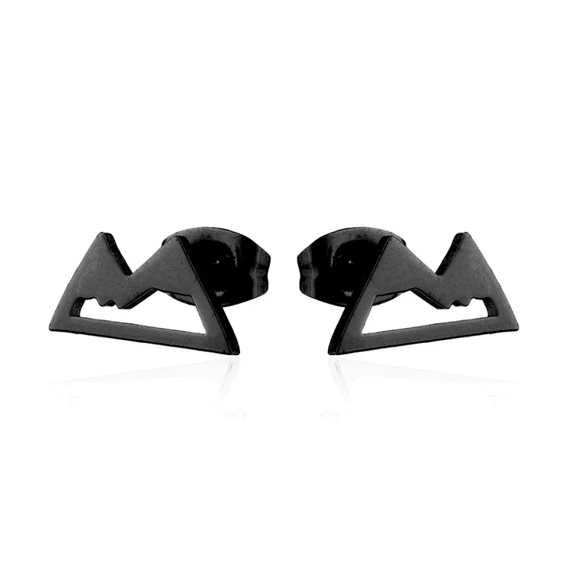 Women's Minimalist Stainless Steel Geometric Triangle Earring With Electroplating - Image 6