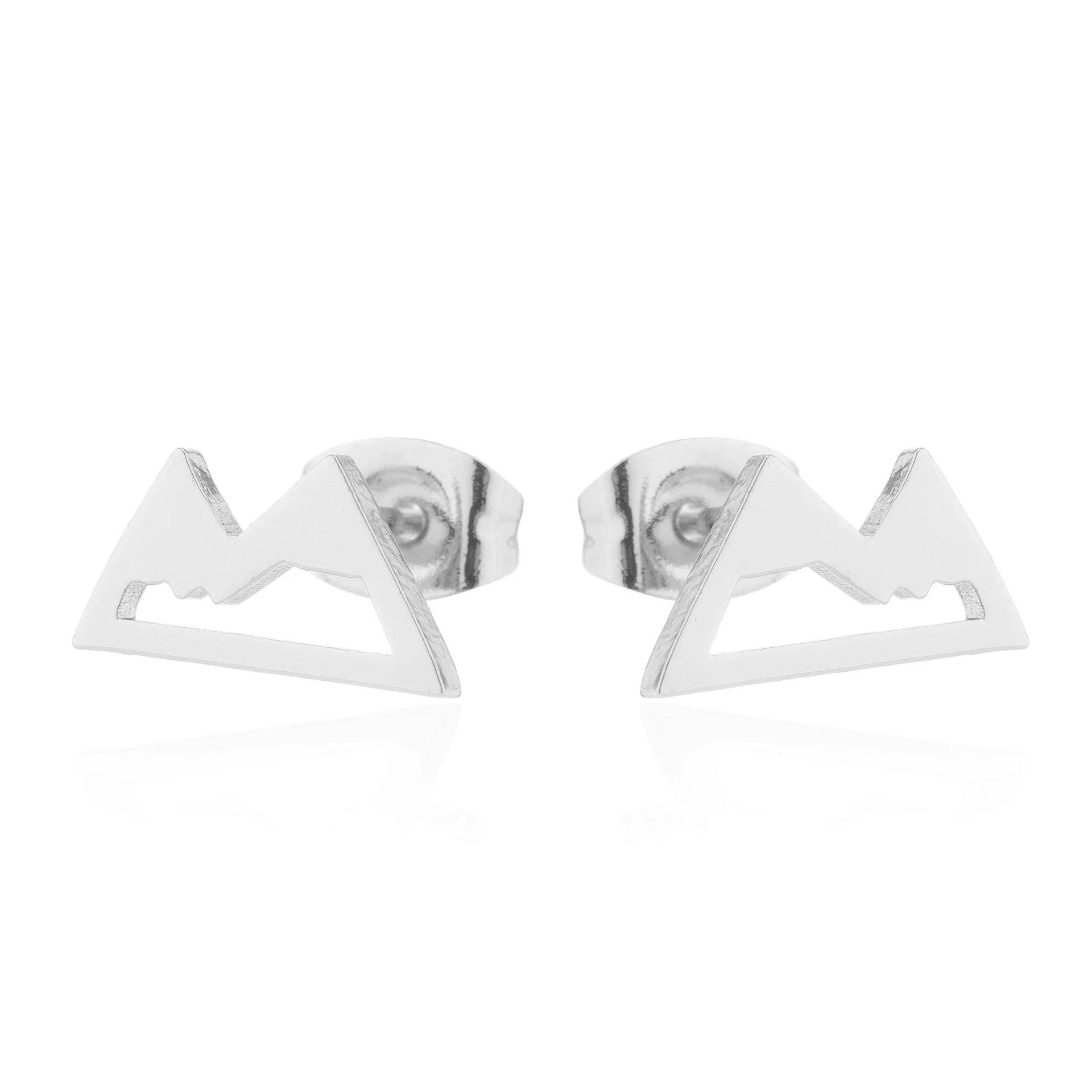 Women's Minimalist Stainless Steel Geometric Triangle Earring With Electroplating - Image 8