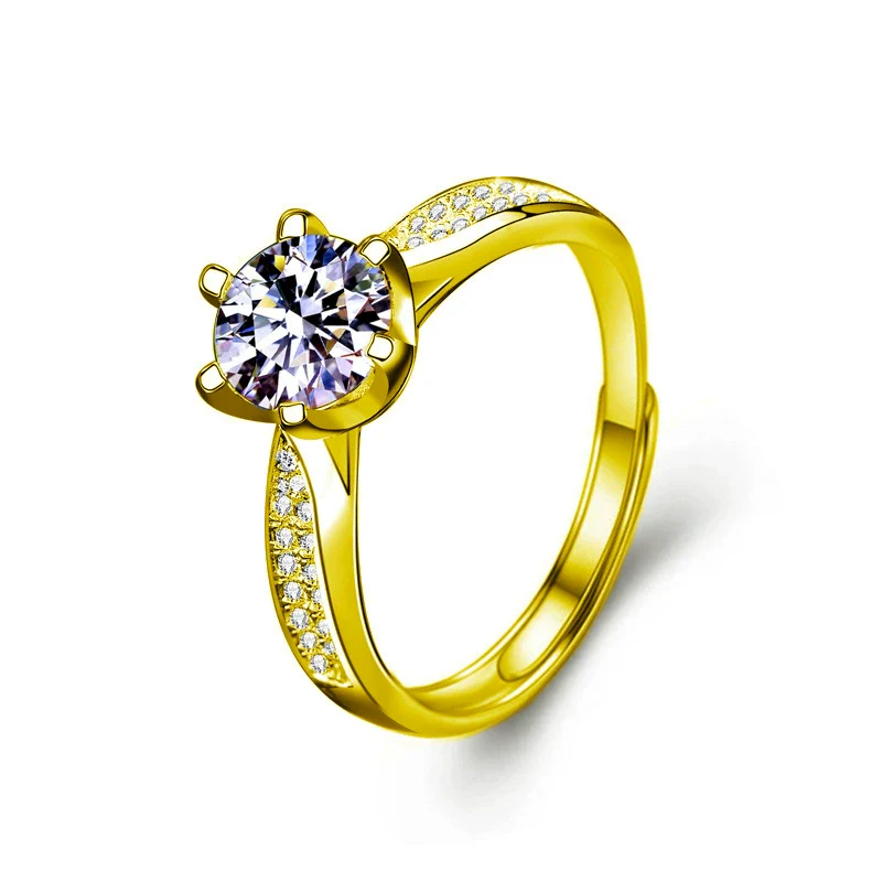 Women's Moissanite Ring 925 Sterling Silver Crownshaped Jewelry With Diamonds - Image 5