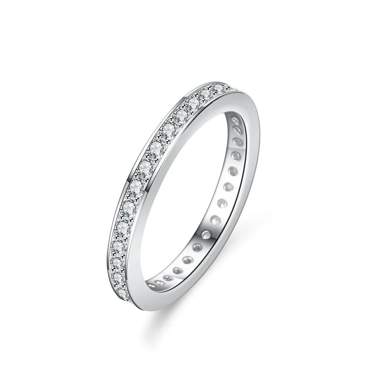 Women's Moissanite Ring S925 Silver Geometric Full Circle The Crown Design Ring