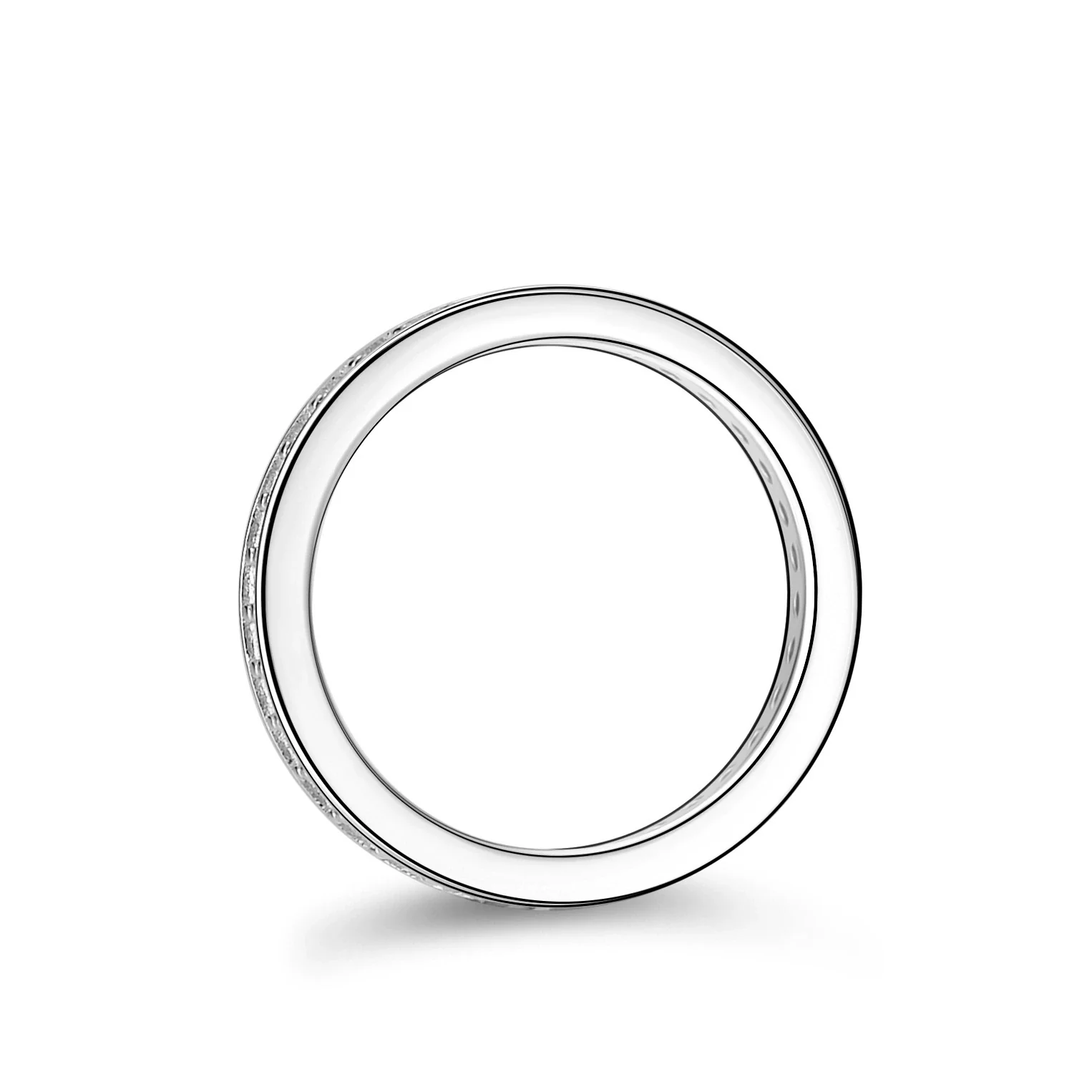 Women's Moissanite Ring S925 Silver Geometric Full Circle The Crown Design Ring - Image 2
