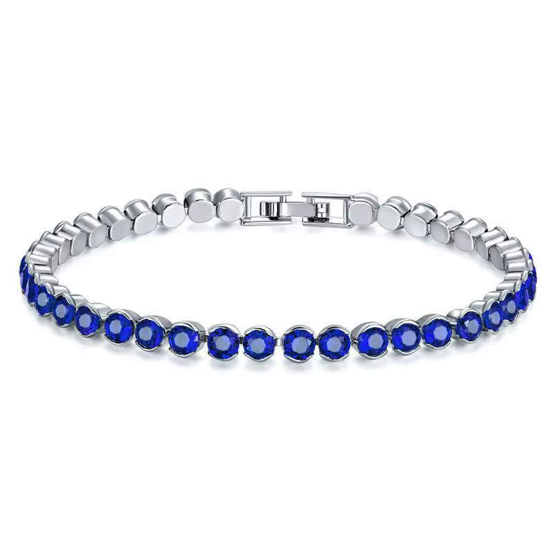 Women's Multicolor Round Diamond Zircon Bracelet Geometric Simple Style Electroplating Jewelry - Image 7