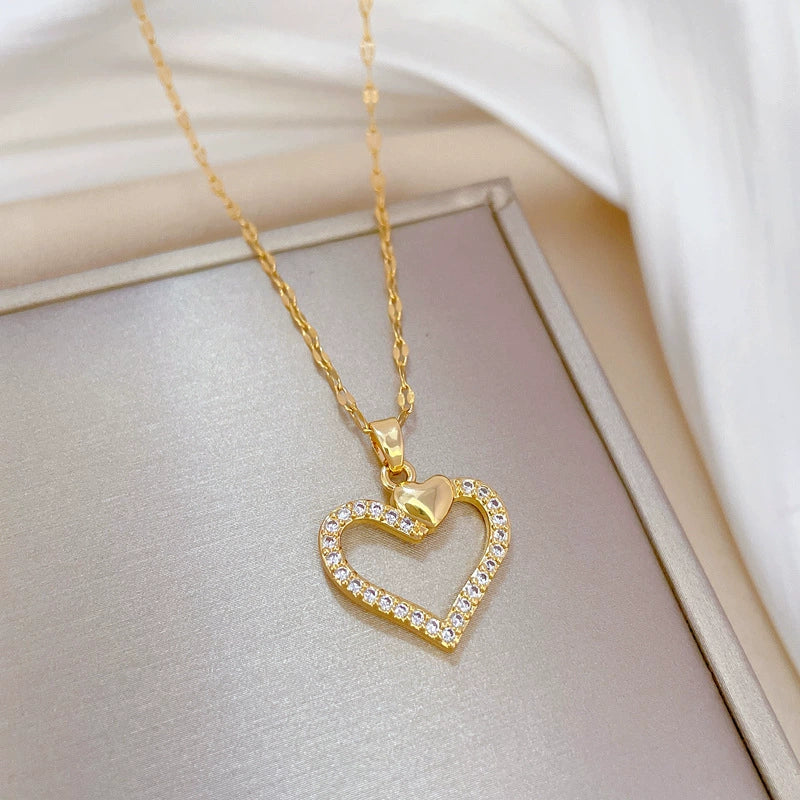 Women's Necklace Titanium Steel Copper Electroplating Geometric Style - Image 3